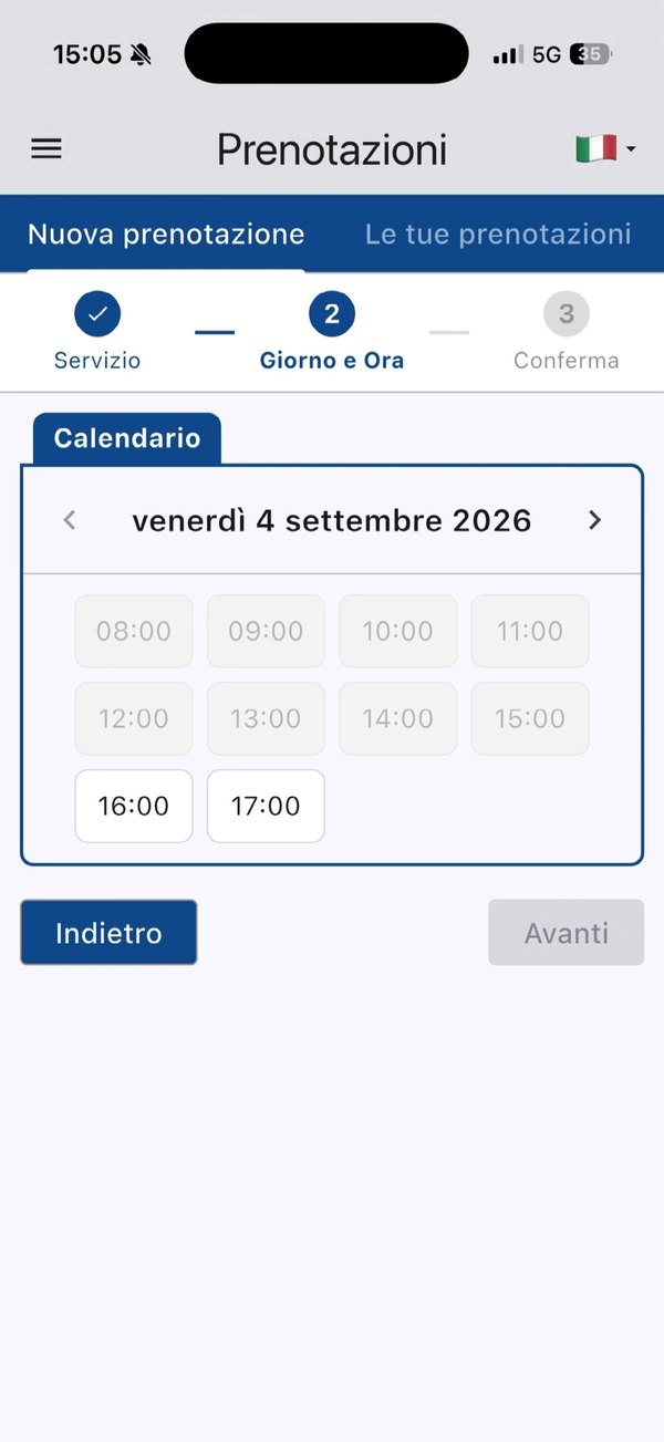 Schermata reale dell’app Fan Fidelity